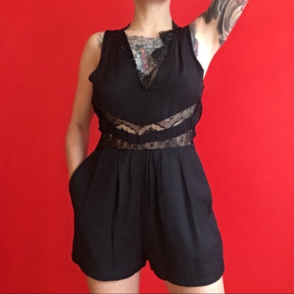 Keepsake Lace Black Romper Pockets XS - Picture 5 of 5
